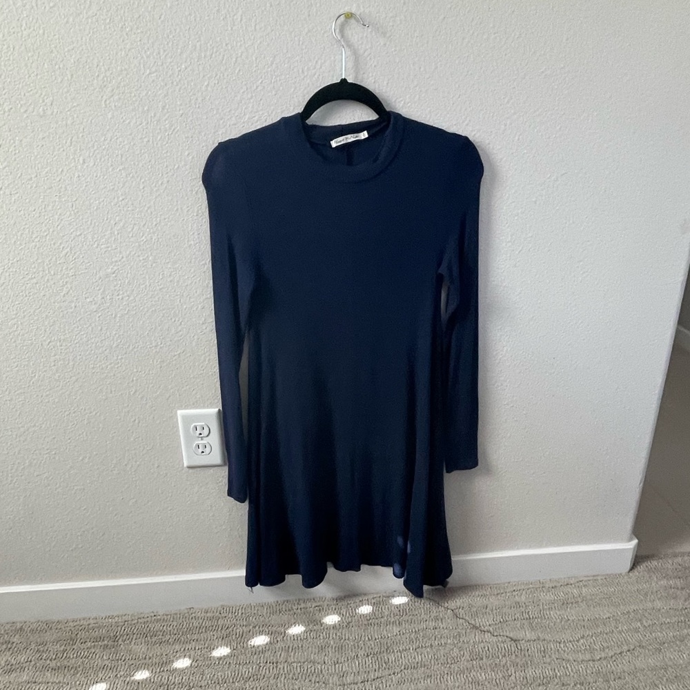 Long sleeve t shirt dress navy
